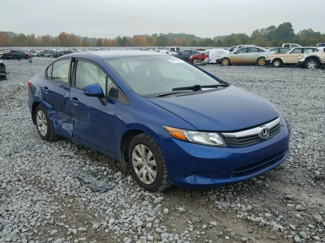 19XFB2F52CE053135 - 2012 HONDA CIVIC LX BLUE photo 1