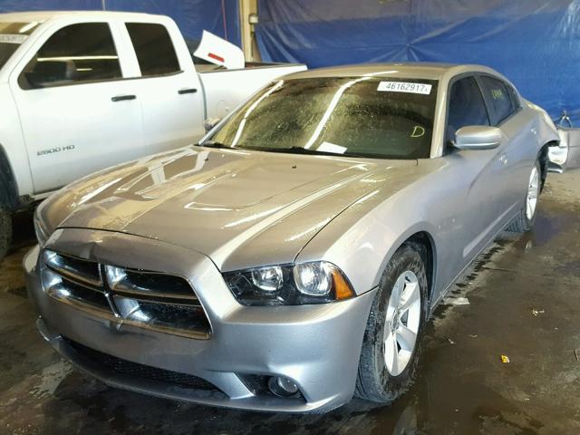 2C3CDXHG9EH357468 - 2014 DODGE CHARGER SX GRAY photo 2