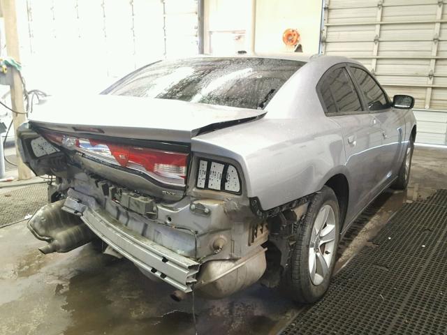 2C3CDXHG9EH357468 - 2014 DODGE CHARGER SX GRAY photo 4