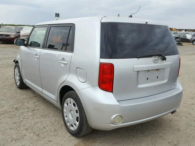 JTLKE50E091090930 - 2009 TOYOTA SCION XB SILVER photo 3