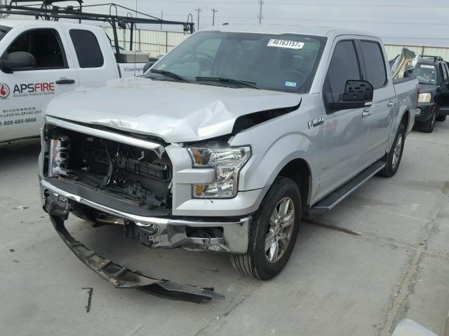 1FTEW1CP6FKE48372 - 2015 FORD F150 SUPER SILVER photo 2