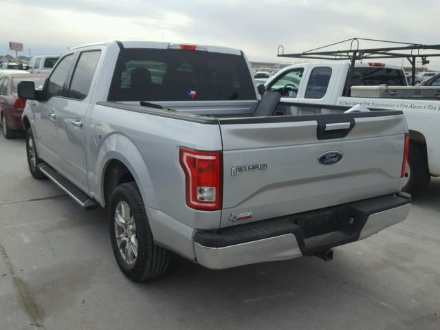 1FTEW1CP6FKE48372 - 2015 FORD F150 SUPER SILVER photo 3