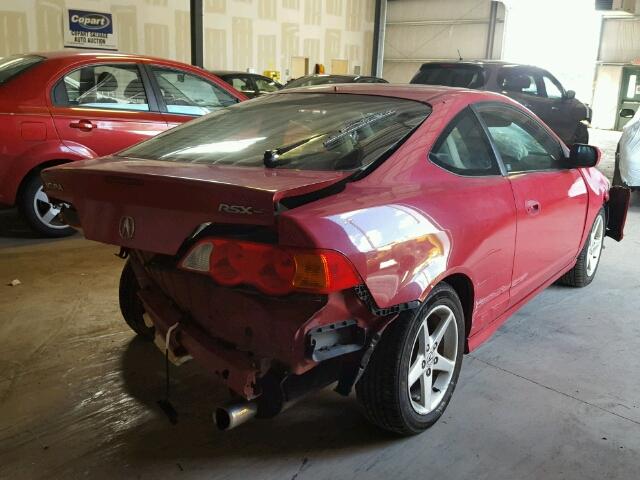 JH4DC53054S006130 - 2004 ACURA RSX TYPE-S RED photo 4