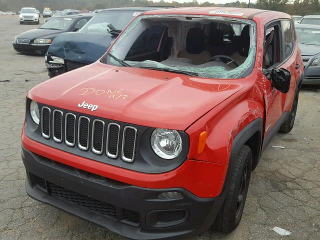 ZACCJAAT1FPC11039 - 2015 JEEP RENEGADE S RED photo 2