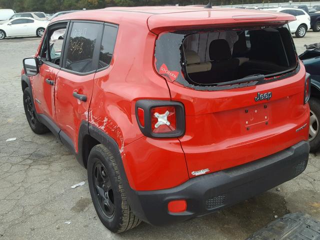 ZACCJAAT1FPC11039 - 2015 JEEP RENEGADE S RED photo 3