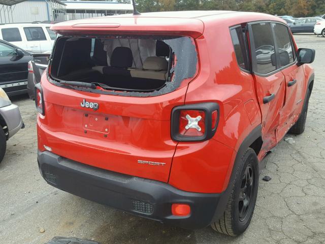 ZACCJAAT1FPC11039 - 2015 JEEP RENEGADE S RED photo 4