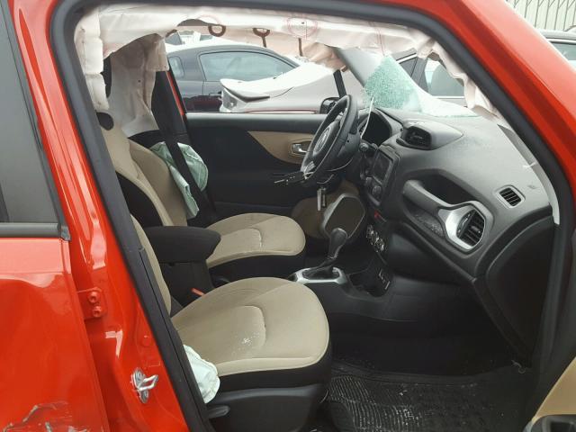 ZACCJAAT1FPC11039 - 2015 JEEP RENEGADE S RED photo 5