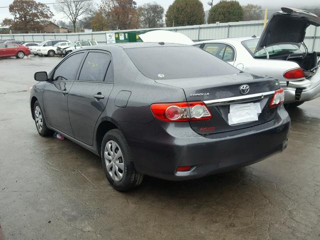 2T1BU4EE1BC708971 - 2011 TOYOTA COROLLA CHARCOAL photo 3