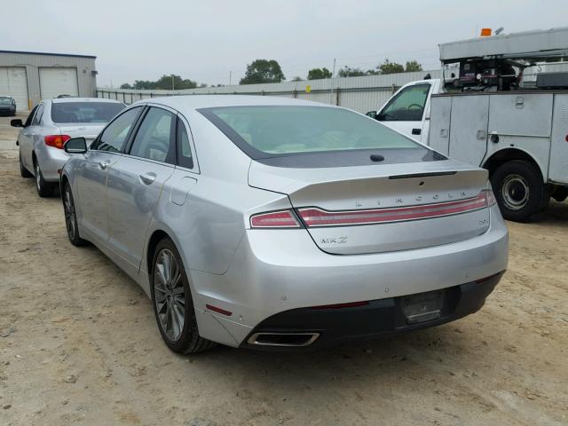 3LN6L2LU7DR828821 - 2013 LINCOLN MKZ HYBRID SILVER photo 3