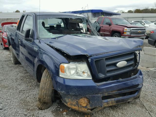 1FTRX12W17KD64467 - 2007 FORD F150 BLUE photo 1