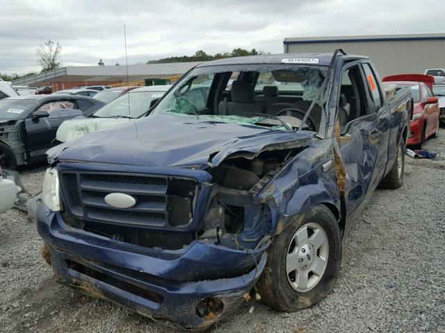 1FTRX12W17KD64467 - 2007 FORD F150 BLUE photo 2