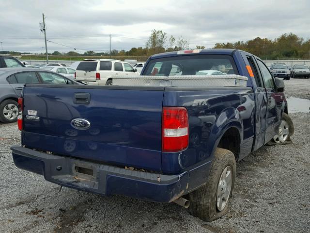 1FTRX12W17KD64467 - 2007 FORD F150 BLUE photo 4