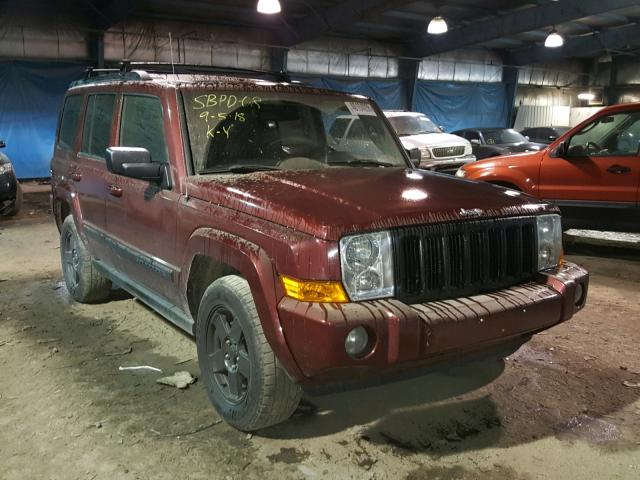 1J8HG48K97C636865 - 2007 JEEP COMMANDER MAROON photo 1