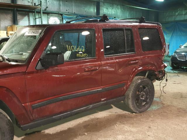 1J8HG48K97C636865 - 2007 JEEP COMMANDER MAROON photo 10