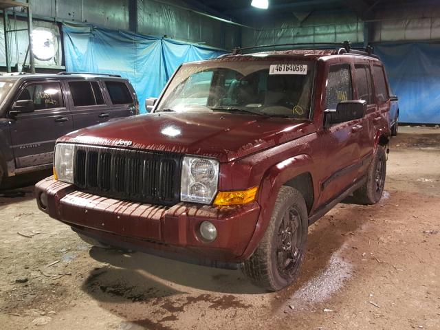 1J8HG48K97C636865 - 2007 JEEP COMMANDER MAROON photo 2