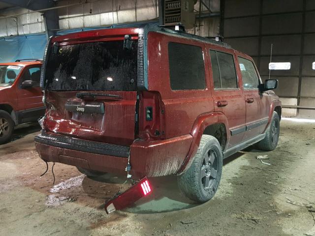 1J8HG48K97C636865 - 2007 JEEP COMMANDER MAROON photo 4