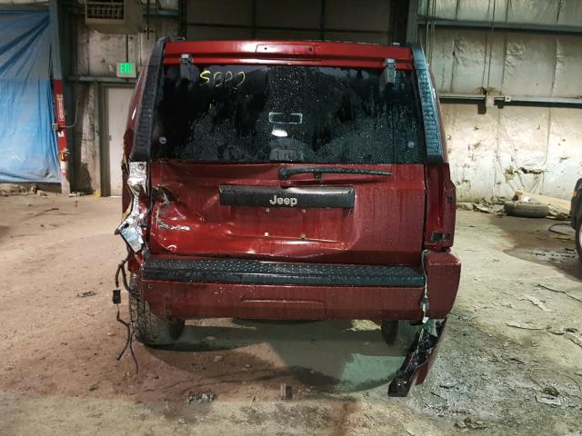 1J8HG48K97C636865 - 2007 JEEP COMMANDER MAROON photo 9