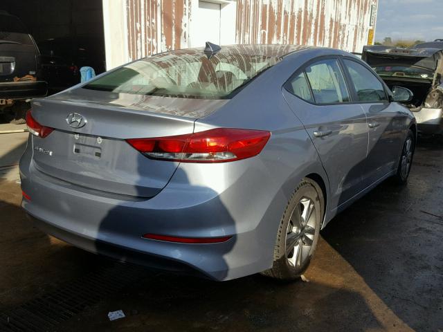 5NPD84LF5HH153408 - 2017 HYUNDAI ELANTRA SILVER photo 4