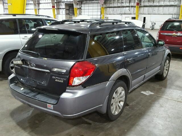 4S4BP66CX97321844 - 2009 SUBARU OUTBACK 2. GRAY photo 4