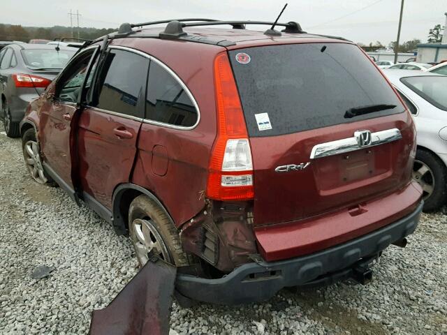 JHLRE38788C013961 - 2008 HONDA CR-V EXL RED photo 3