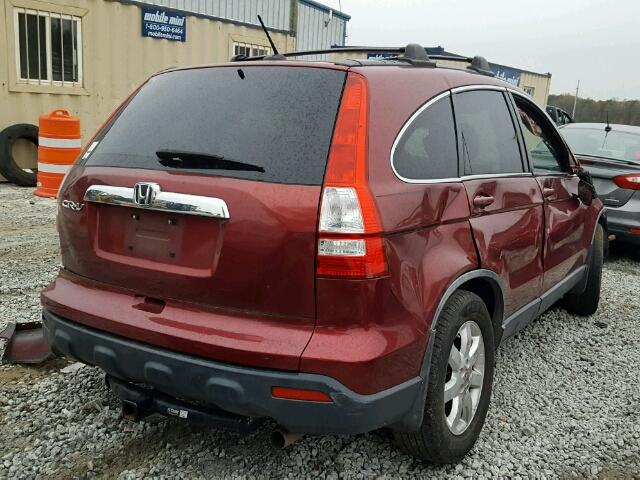 JHLRE38788C013961 - 2008 HONDA CR-V EXL RED photo 4