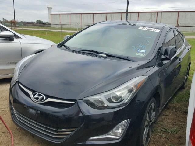 KMHDH4AH9FU413991 - 2015 HYUNDAI ELANTRA SE BLACK photo 2