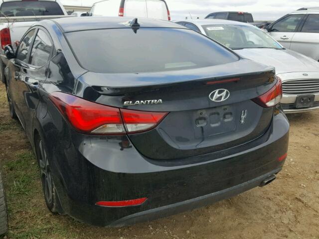 KMHDH4AH9FU413991 - 2015 HYUNDAI ELANTRA SE BLACK photo 3