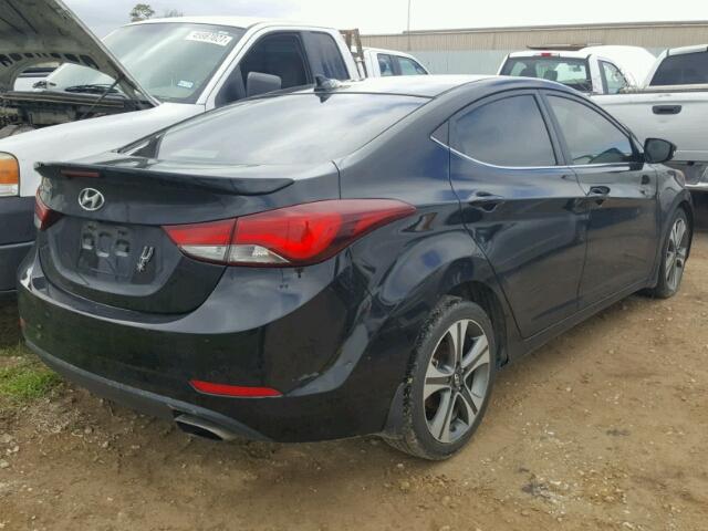 KMHDH4AH9FU413991 - 2015 HYUNDAI ELANTRA SE BLACK photo 4