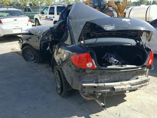 1G1AD5F52A7163050 - 2010 CHEVROLET COBALT 1LT BLACK photo 3