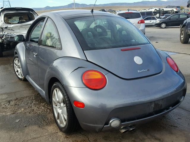 3VWFE21C12M442881 - 2002 VOLKSWAGEN NEW BEETLE GRAY photo 3