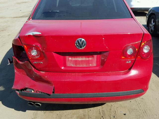 3VWPF71K57M083693 - 2007 VOLKSWAGEN JETTA 2.5 RED photo 9