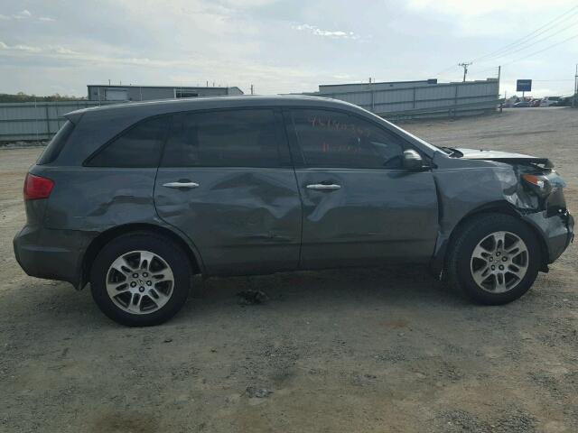 2HNYD28218H523831 - 2008 ACURA MDX CHARCOAL photo 9