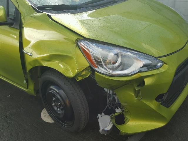 JTDKDTB39F1104849 - 2015 TOYOTA PRIUS C GREEN photo 9