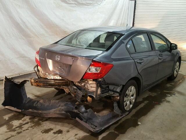 2HGFB2F53CH314469 - 2012 HONDA CIVIC LX GRAY photo 4