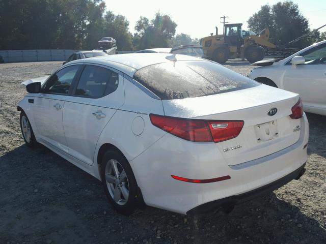 KNAGM4A76F5608541 - 2015 KIA OPTIMA LX WHITE photo 3