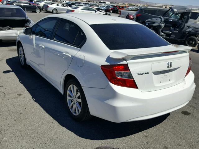 19XFB2F9XCE302882 - 2012 HONDA CIVIC EXL 白色 照片 3