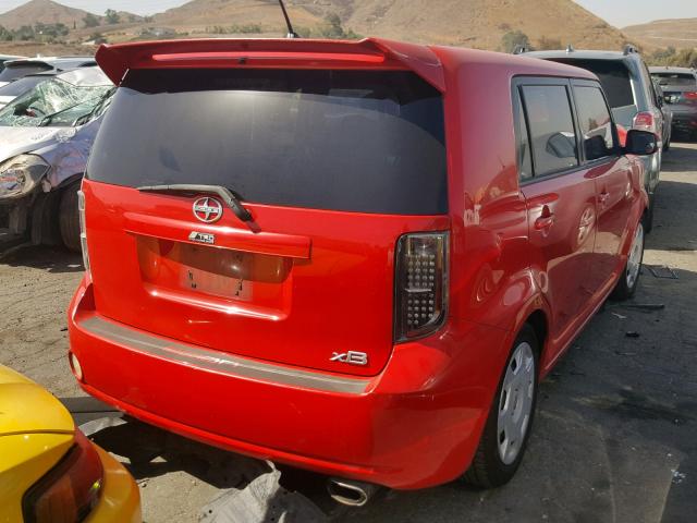 JTLKE50E491097783 - 2009 TOYOTA SCION XB წითელი ფოტო 4