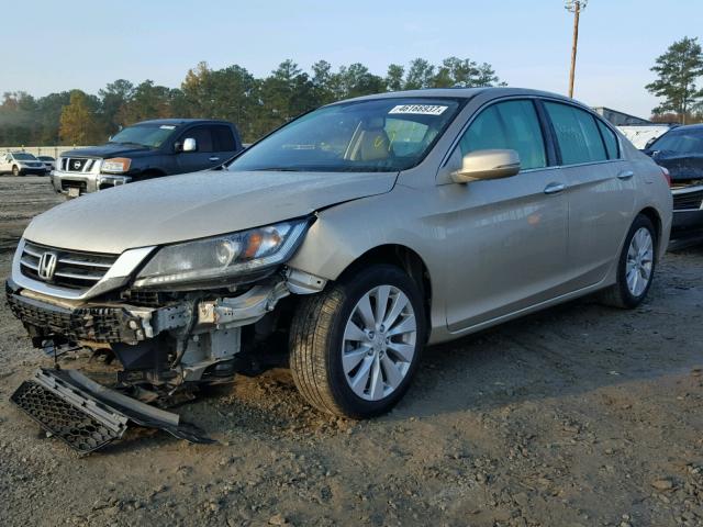 1HGCR2F8XEA304628 - 2014 HONDA ACCORD EXL TAN photo 2