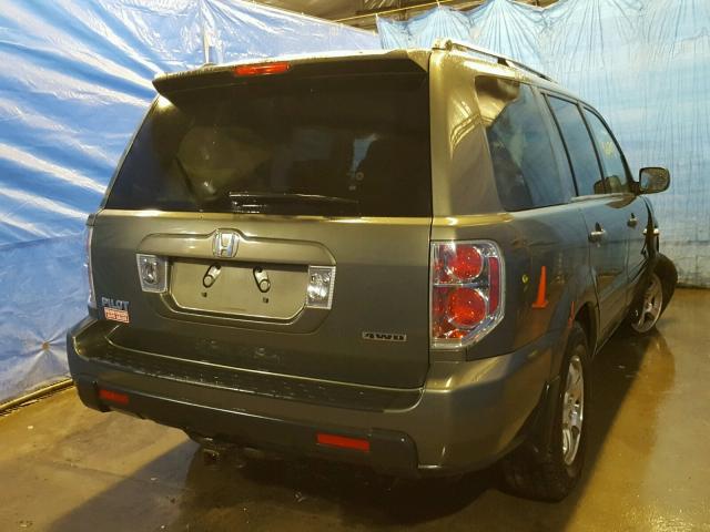 2HKYF185X6H515753 - 2006 HONDA PILOT EX GRAY photo 4