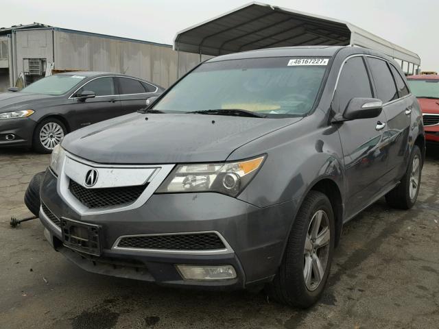 2HNYD2H66BH500457 - 2011 ACURA MDX TECHNO CHARCOAL photo 2