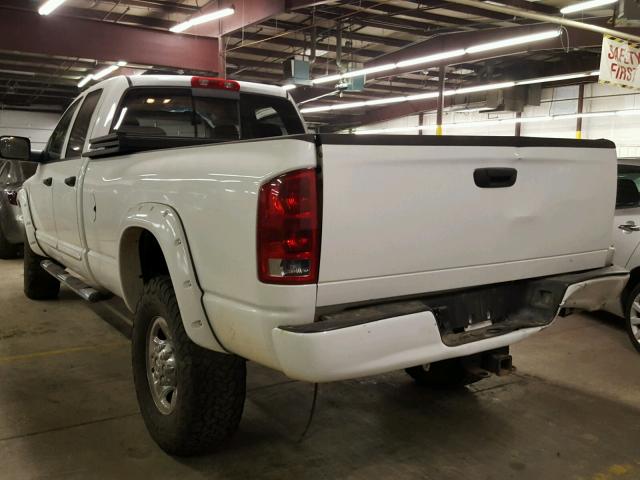 3D7KS28C65G775747 - 2005 DODGE RAM 2500 S WHITE photo 3