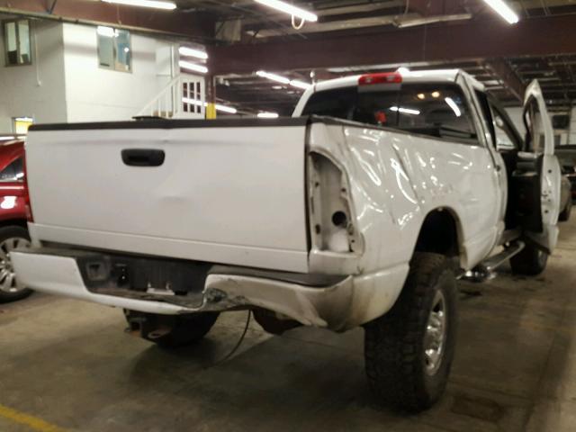 3D7KS28C65G775747 - 2005 DODGE RAM 2500 S WHITE photo 4