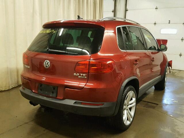 WVGBV3AX2DW069701 - 2013 VOLKSWAGEN TIGUAN RED photo 4