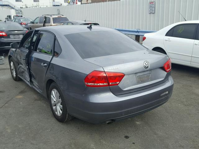 1VWAT7A37FC047768 - 2015 VOLKSWAGEN PASSAT S ნაცრისფერი ფოტო 3