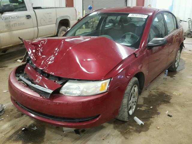 1G8AJ52F94Z115434 - 2004 SATURN ION LEVEL RED photo 2