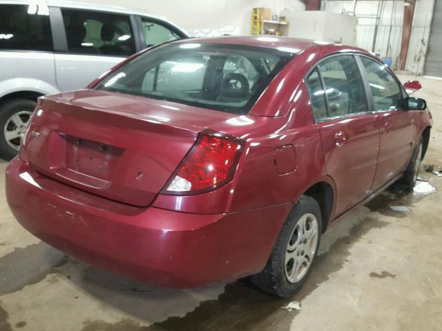 1G8AJ52F94Z115434 - 2004 SATURN ION LEVEL RED photo 4