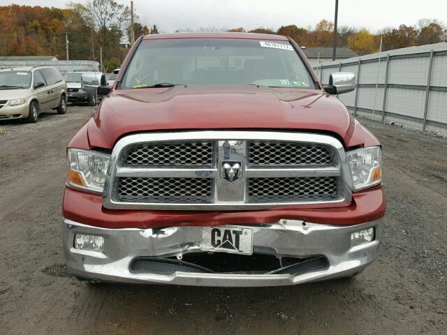 1D3HV18P69S743444 - 2009 DODGE RAM 1500 BURGUNDY photo 9