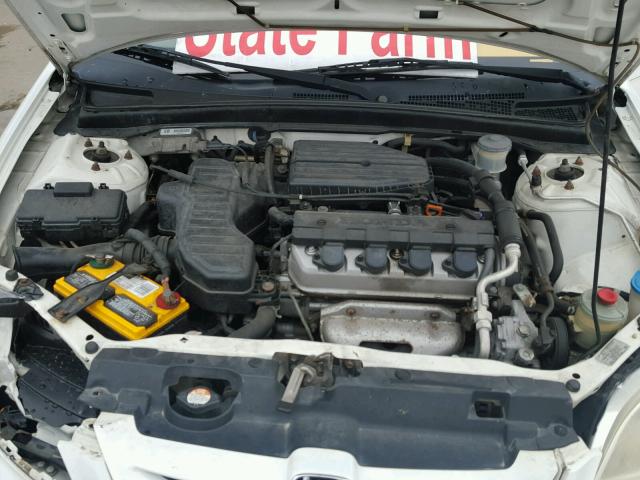 1HGEM22581L015913 - 2001 HONDA CIVIC WHITE photo 7