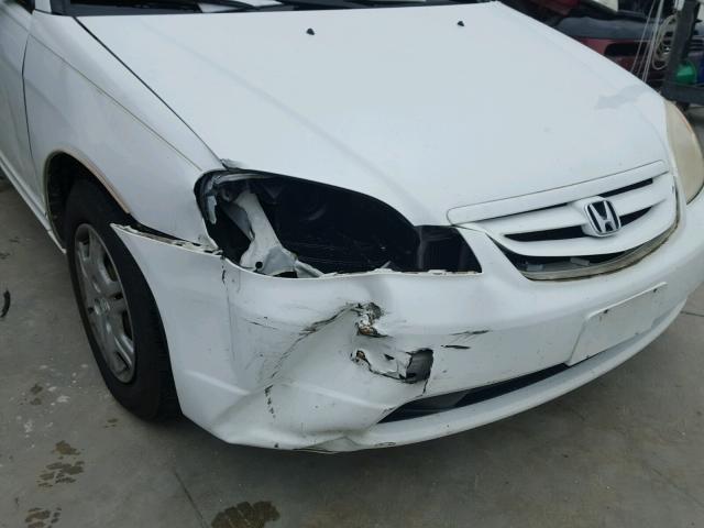 1HGEM22581L015913 - 2001 HONDA CIVIC WHITE photo 9