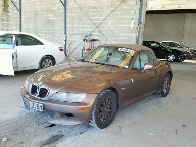 WBACN334X1LK45173 - 2001 BMW Z3 2.5 BROWN photo 2